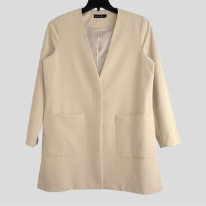 Estelle and Finn NY Women’s Size 10 Beige Blazer Quiet Luxury Scandi Minimalist